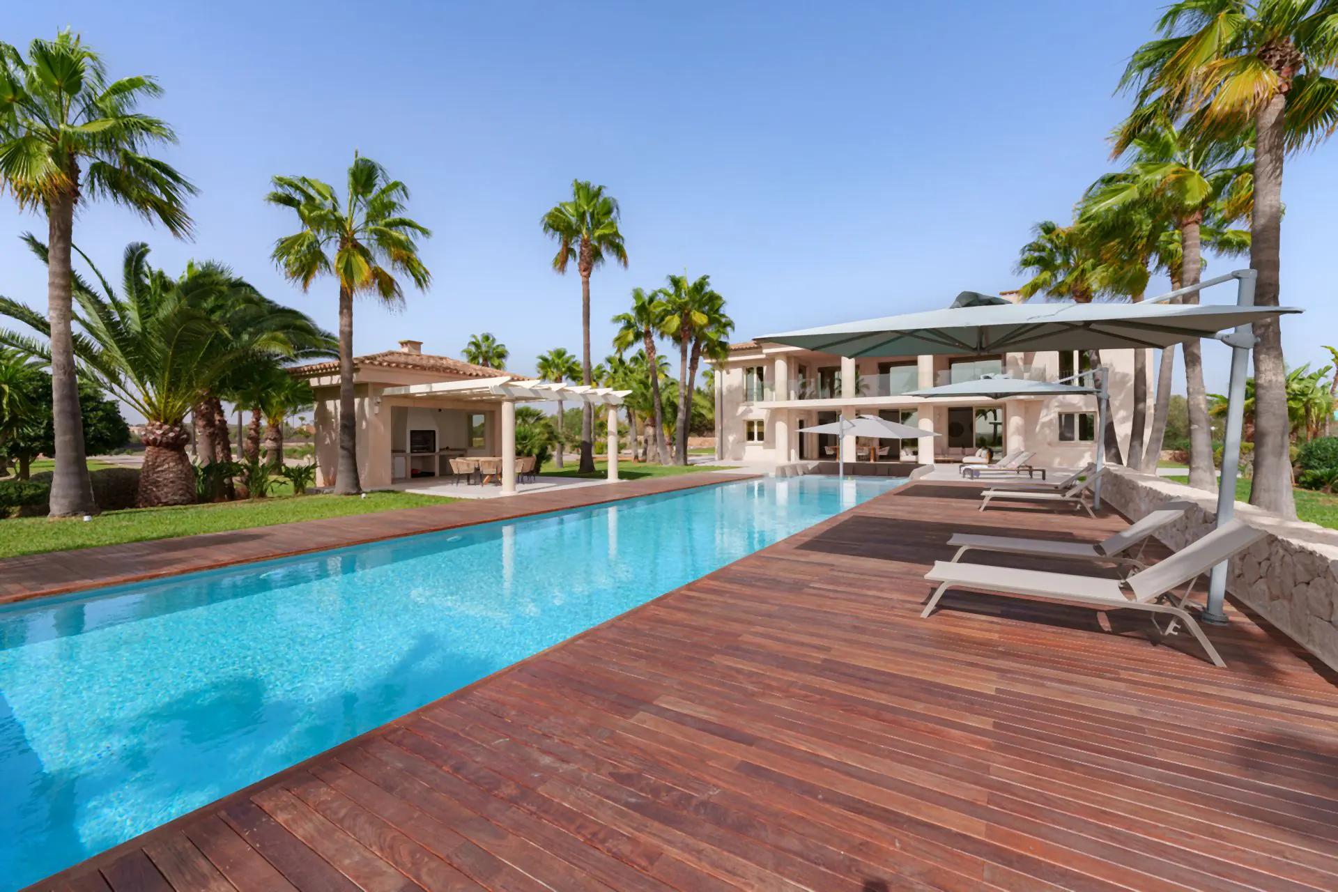 Finca for sale in Other Regions of Mallorca, North Mallorca — Mediterranean luxury redefined: exclusive design villa with premium amenities near Santanyi