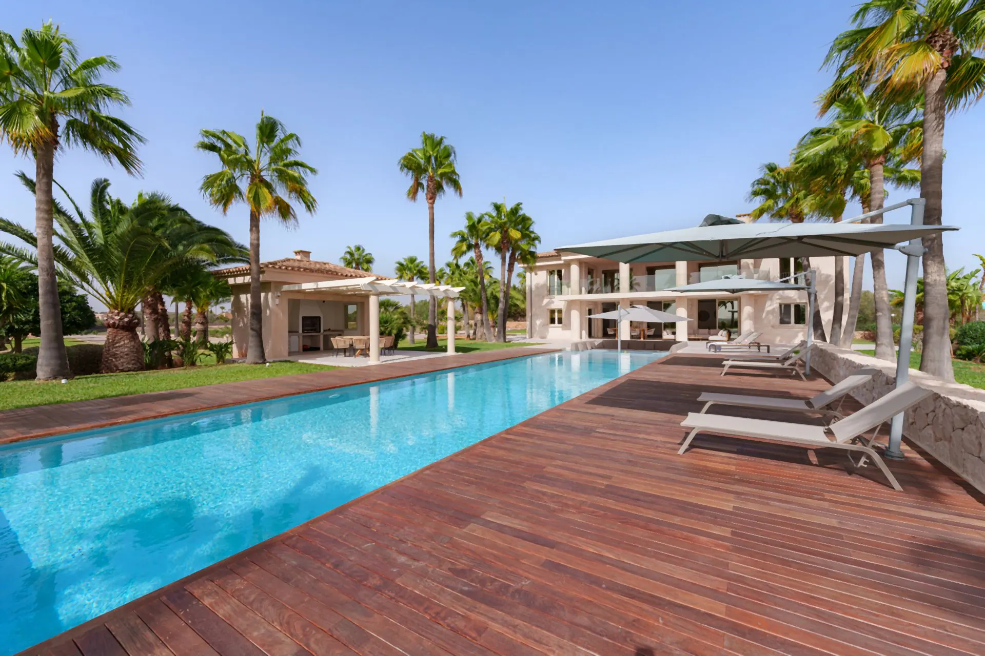 Mediterranean luxury redefined: exclusive design villa with premium amenities near Santanyi — photo 1 of 51, Other Regions of Mallorca, North Mallorca property for sale